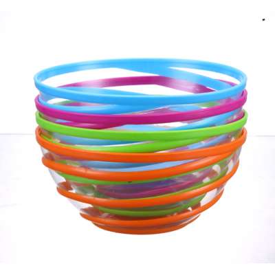 PS plastic soup bowl set with lid unique plastic salad bowl